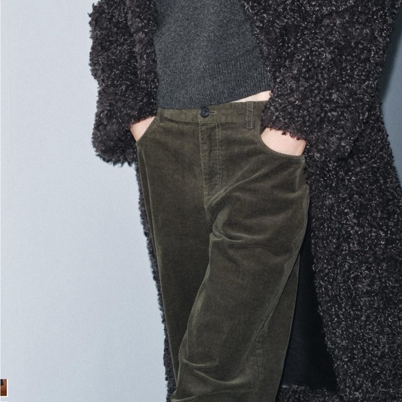 NWT ZW Collection Mid-Green Corduroy Pants Size Small $79 7627 - Picture 3 of 9